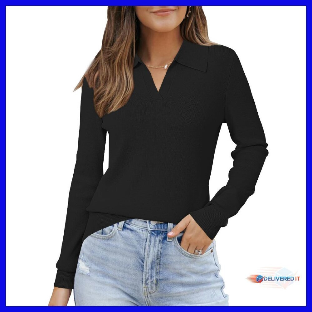 Wool Blend Pullover Sweater Business Casual Fall Tops Women's
